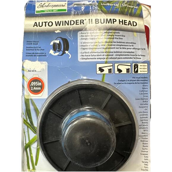 New Shakespeare Auto Winder II String Trimmer Bump Head 0.80 - .105" Cartridge - Picture 1 of 12